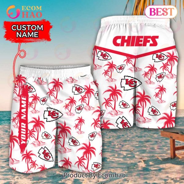 NFL Kansas City Chiefs Logo Pattern Hawaiian Shirt And Short