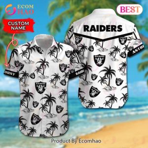NFL Las Vegas Raiders Logo Pattern Hawaiian Shirt And Short