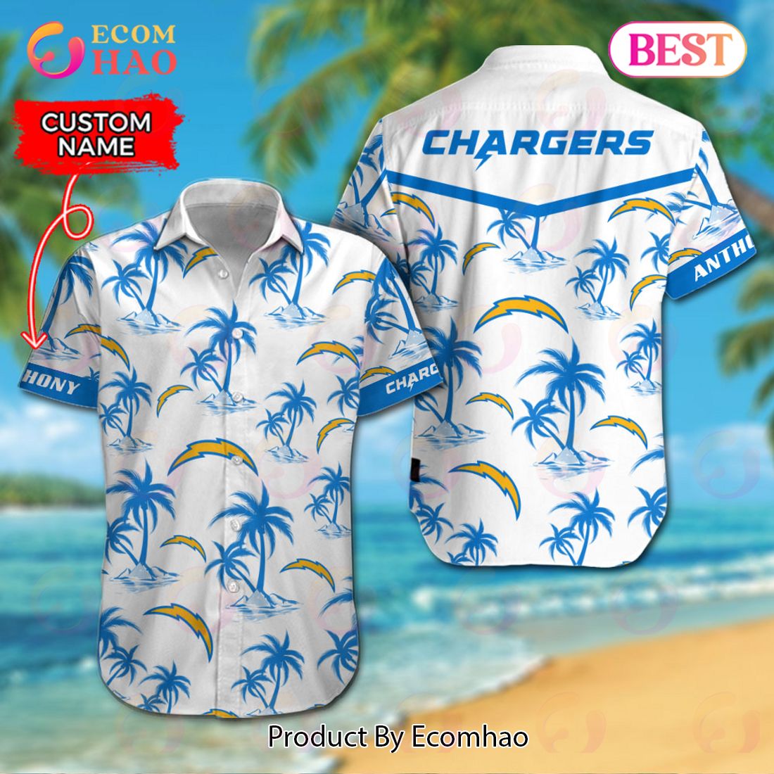 Los Angeles Chargers Lilo And Stitch Hawaiian Shirt And Shorts -  Freedomdesign