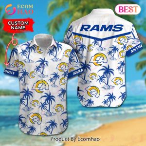 NFL Los Angeles Rams Logo Pattern Hawaiian Shirt And Short