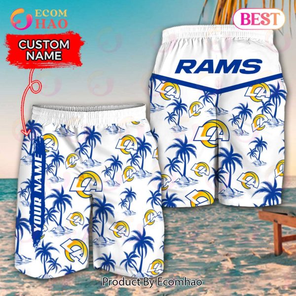 NFL Los Angeles Rams Logo Pattern Hawaiian Shirt And Short