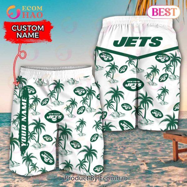 NFL New York Jets Logo Pattern Hawaiian Shirt And Short