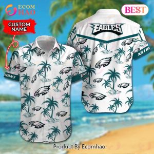 NFL Philadelphia Eagles Logo Pattern Hawaiian Shirt And Short