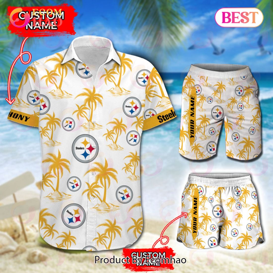 NFL New York Jets Logo Pattern Hawaiian Shirt And Short