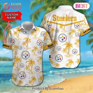 NFL Pittsburgh Steelers Logo Pattern Hawaiian Shirt And Short