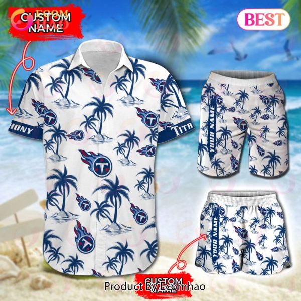 NFL Tennessee Titans Logo Pattern Hawaiian Shirt And Short