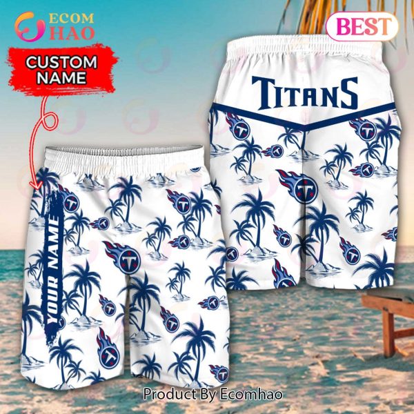 NFL Tennessee Titans Logo Pattern Hawaiian Shirt And Short