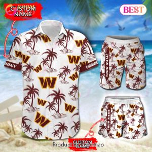 NFL Washington Commanders Logo Pattern Hawaiian Shirt And Short