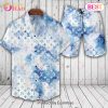 Louis Vuitton Logo Pattern Blue Mix White LV Hawaiian Shirt And Shorts