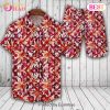 Louis Vuitton Logo Pattern Full Black Hot Trend Summer 2023 LV Hawaiian Shirt And Shorts