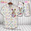 Louis Vuitton Logo Pattern Red Blue Hot Color Summer 2023 LV Hawaiian Shirt And Shorts