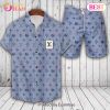 Louis Vuitton Logo Pattern White Black Brown LV Hawaiian Shirt And Shorts