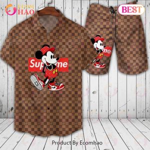 Supreme Mickey Mouse Sup Hawaiian Shirt And Shorts