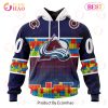 NHL Columbus Blue Jackets Special Autism Awareness Design 3D Hoodie