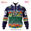 NHL Columbus Blue Jackets Special Autism Awareness Design 3D Hoodie