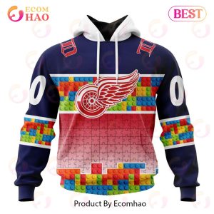 NHL Detroit Red Wings Special Autism Awareness Design 3D Hoodie