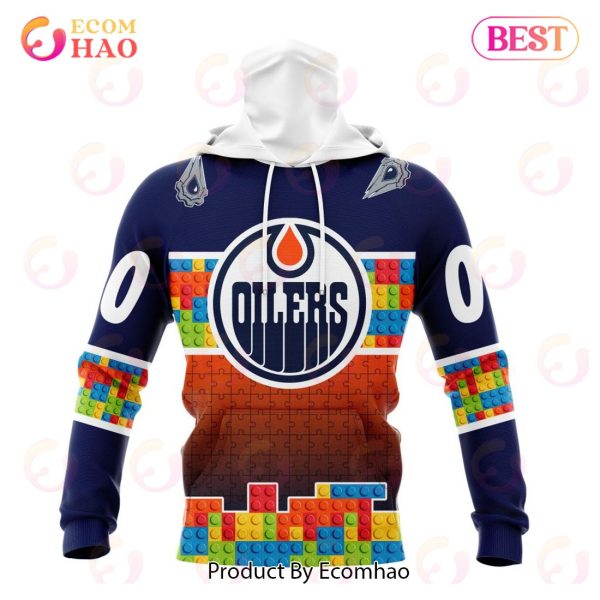 NHL Edmonton Oilers Special Autism Awareness Design 3D Hoodie