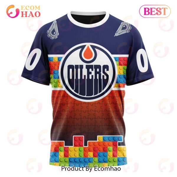 NHL Edmonton Oilers Special Autism Awareness Design 3D Hoodie