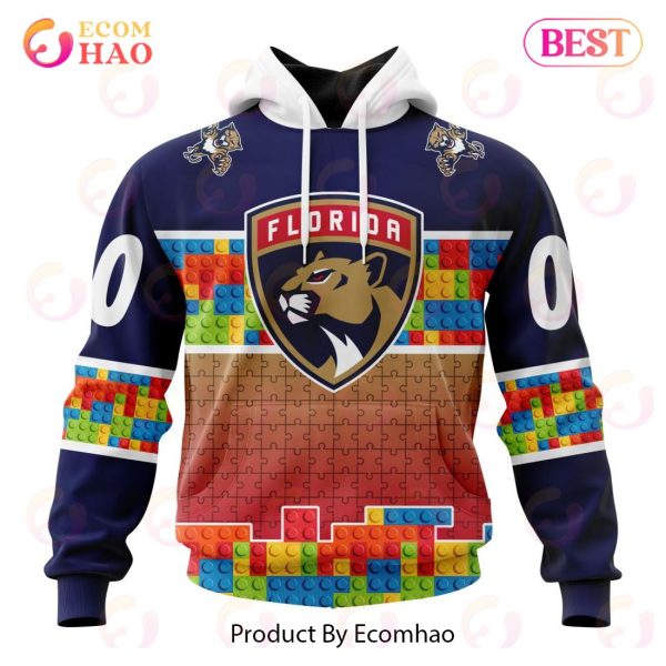 NHL Florida Panthers Special Autism Awareness Design 3D Hoodie