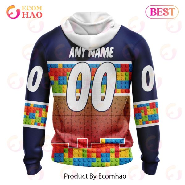 NHL Florida Panthers Special Autism Awareness Design 3D Hoodie