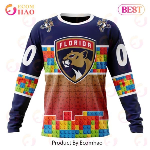 NHL Florida Panthers Special Autism Awareness Design 3D Hoodie