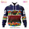 NHL Montreal Canadiens Special Autism Awareness Design 3D Hoodie NHL Montreal Canadiens Special Autism Awareness Design 3D Hoodie