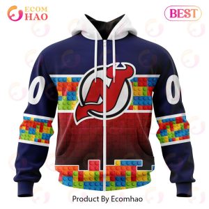 NHL New Jersey Devils Special Autism Awareness Design 3D Hoodie
