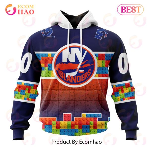 NHL New York Islanders Special Autism Awareness Design 3D Hoodie