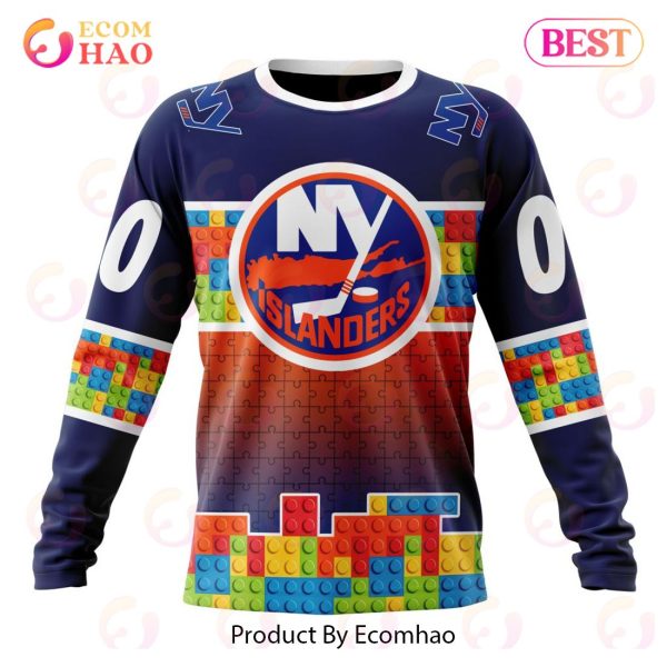 NHL New York Islanders Special Autism Awareness Design 3D Hoodie