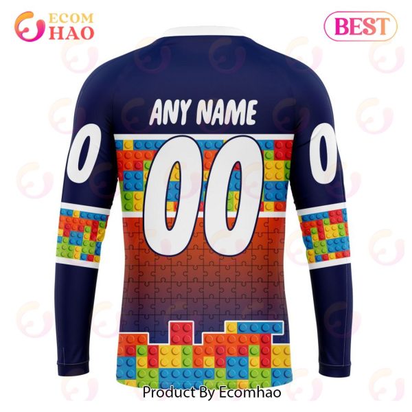 NHL New York Islanders Special Autism Awareness Design 3D Hoodie