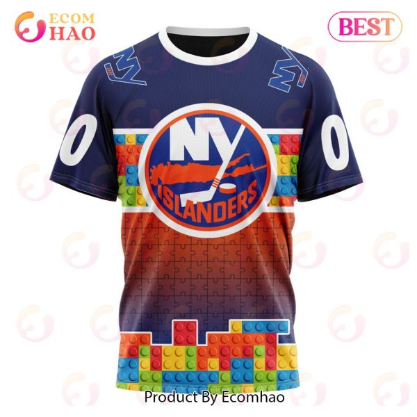 NHL New York Islanders Special Autism Awareness Design 3D Hoodie