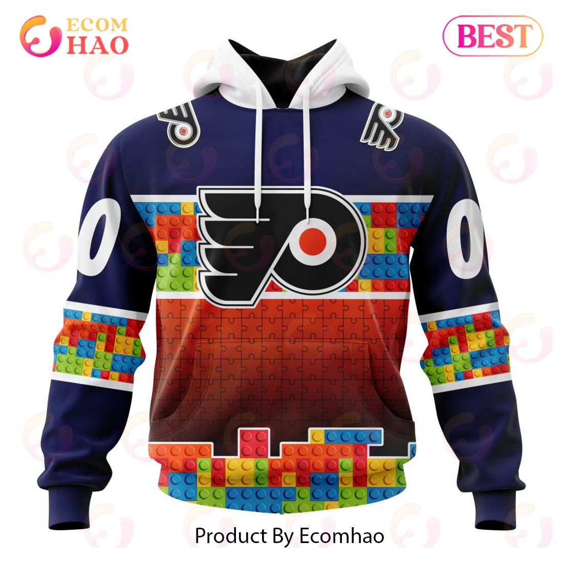 NHL Philadelphia Flyers Special Autism Awareness Design 3D Hoodie