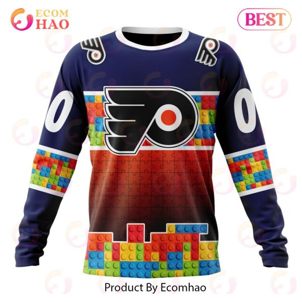 NHL Philadelphia Flyers Special Autism Awareness Design 3D Hoodie