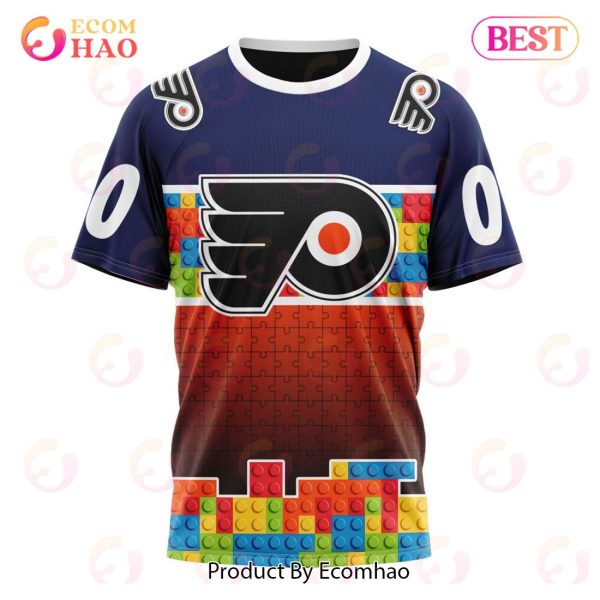 NHL Philadelphia Flyers Special Autism Awareness Design 3D Hoodie