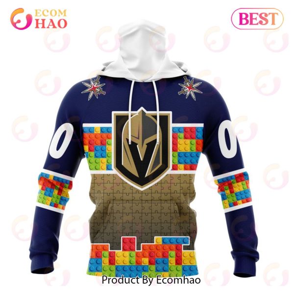NHL Vegas Golden Knights Special Autism Awareness Design 3D Hoodie