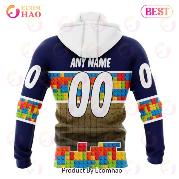 NHL Vegas Golden Knights Special Autism Awareness Design 3D Hoodie