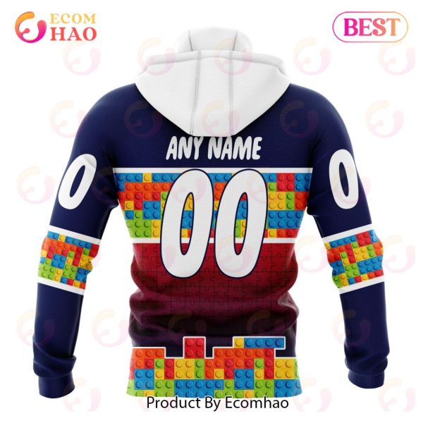 NHL Winnipeg Jets Special Autism Awareness Design 3D Hoodie
