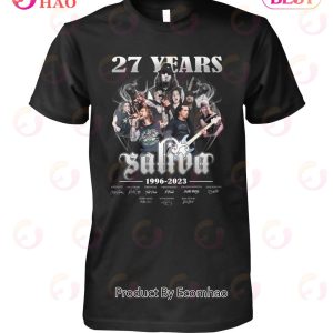 27 Years 1996 – 2023 Saliva Thank You For The Memories T-Shirt
