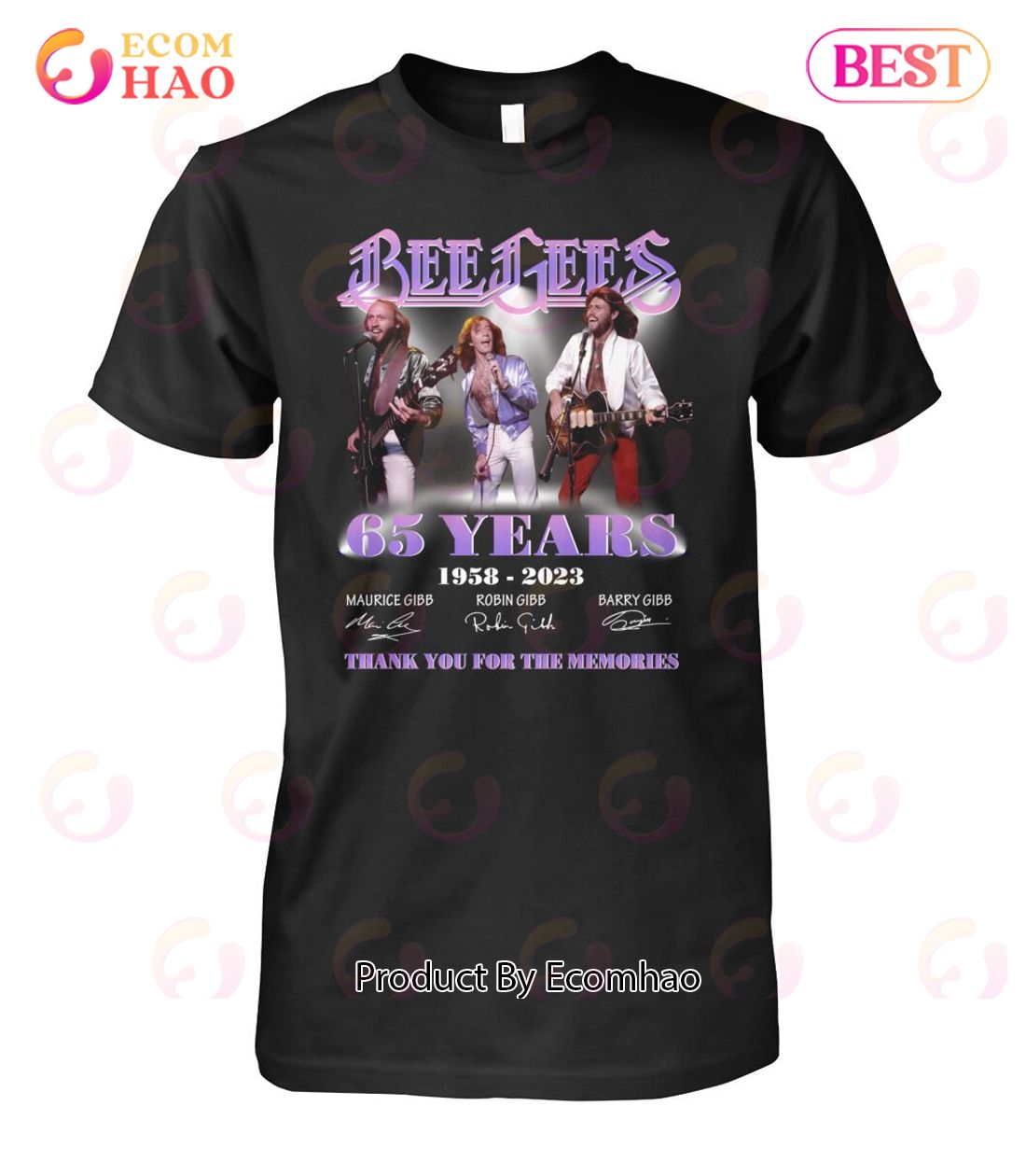 Bee Gees 65 Years 1958 – 2023 Thank You For The Memories T-Shirt