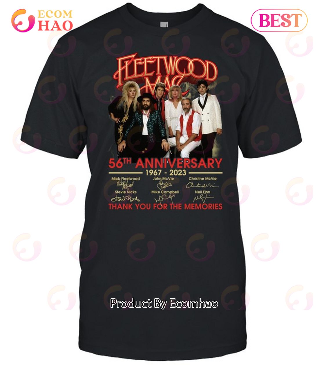 Fleetwood Mac 56tht Anniversary 1967 – 2023 Thank You For The Memories T-Shirt