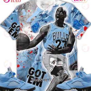 Got Em Shoes Goat Unisex Sneaker Shirt Match Retro University Blue 5s Tee, Jordan 5 University Blue 3D T-Shirt