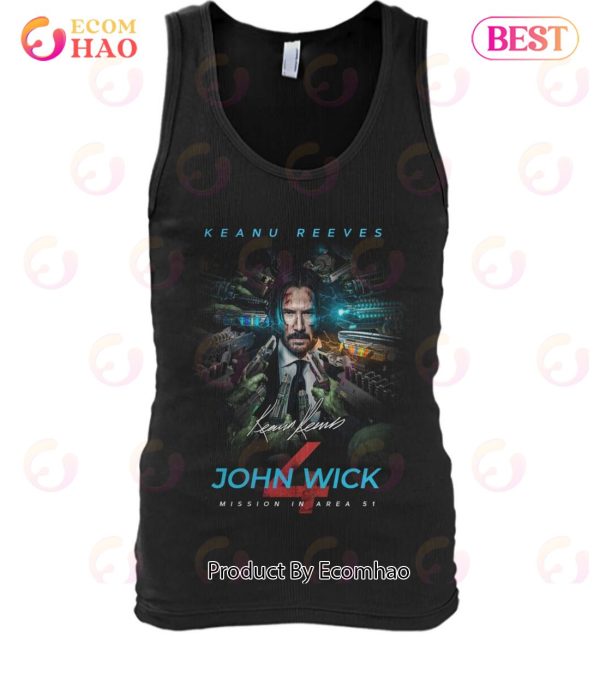 Keanu Reeves John Wick Mission In Area 51 T-Shirt