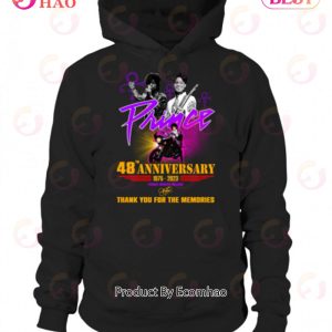 Prince 48th Anniversary 1975 – 2023 Prince Rogers Nelson Thank You For The Memories T-Shirt