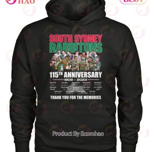 South Sydney Rabbitohs 115th Anniversary 1908 – 2023 Thank You For The Memories T-Shirt