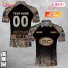 Personalized Camouflage AFL Geelong Cats Hunting Polo Shirt