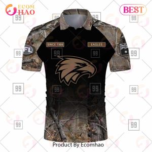 Personalized Camouflage AFL West Coast Eagles Hunting Polo Shirt