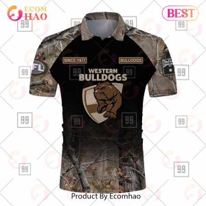 Personalized Camouflage AFL Western Bulldogs Hunting Polo Shirt