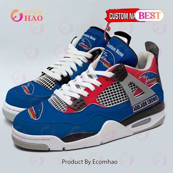 Adelaide Crows Logo Personalized Air Jordan 4 Shoes, Sneaker