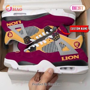 Brisbane Lions Logo Personalized Air Jordan 4 Shoes, Sneaker