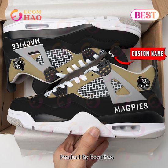 Collingwood Magpies Logo Personalized Air Jordan 4 Shoes, Sneaker